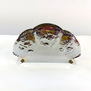 - Vintage Mazel silver tone napkin holder
